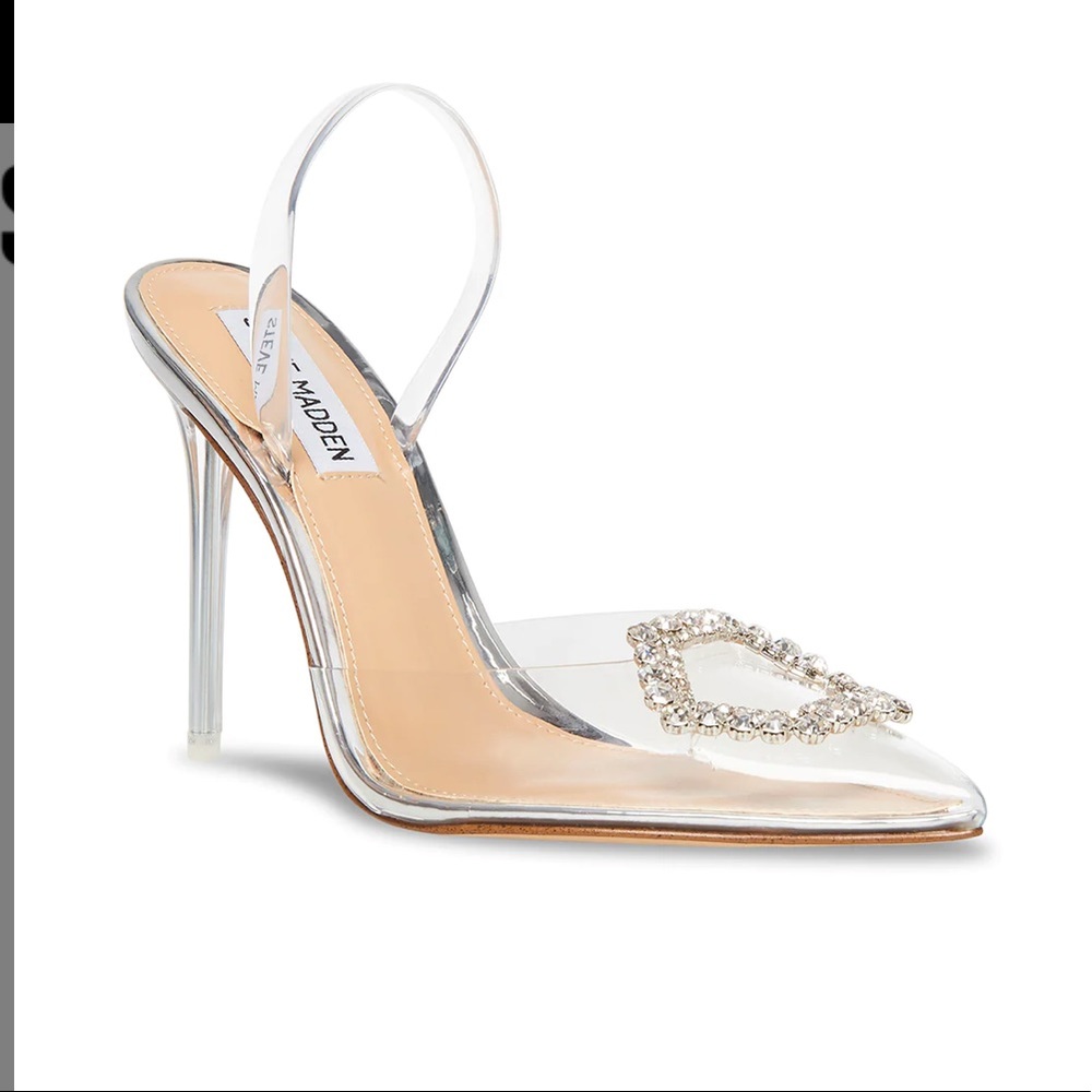 STEVE MADDEN crystal clear heels
